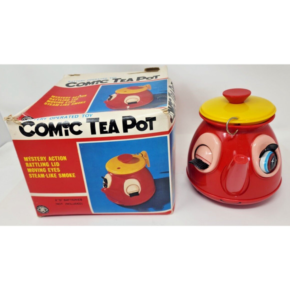 Vintage Trade Mark Modern Toys Comic Tea Pot In Box #4052 Not Tested U154